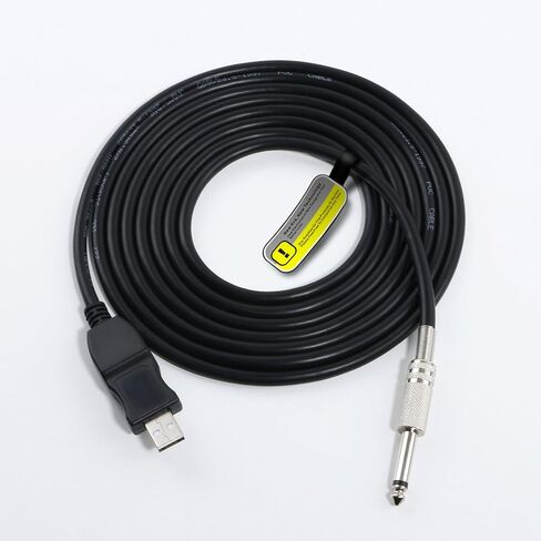 كابل جيتار يو إس بي، كابل تسجيل USB للكمبيوتر الشخصي مع كابل تسجيل USB، كابل تسجيل يو إس بي إلى 6.5 مم كابل تسجيل كمبيوتر جاك (كابل غيتار يو إس بي in Kuwait