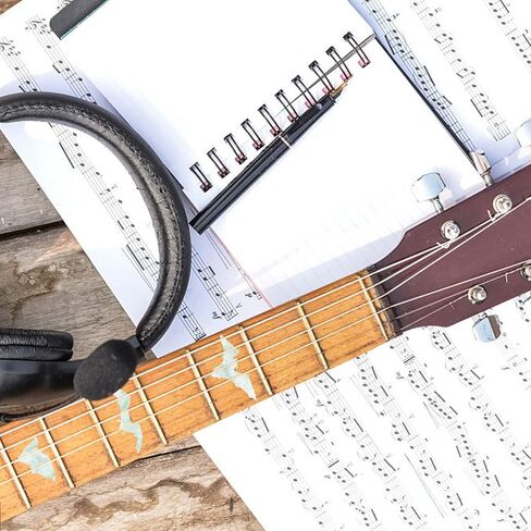 PLIGREAT 2 Pcs Guitar Inlay Stickers, Guitar Fretboard Markers Bats Decals for Acoustic Guitars Electric Guitars Bass Decor Musical Instrument Decorations Removable DIY Guitar Neck Stickers in Saudi Arabia