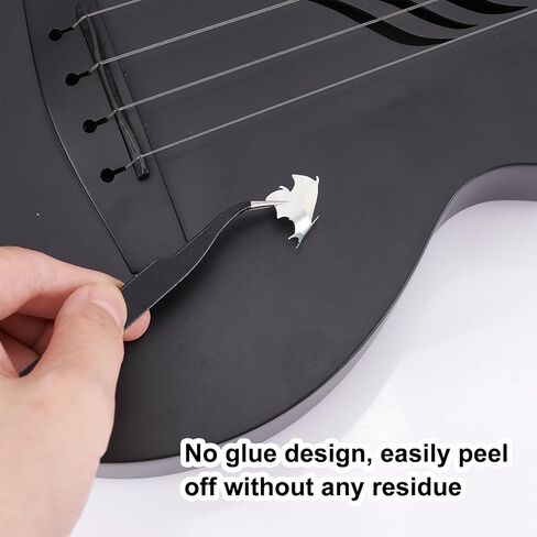PLIGREAT 2 Pcs Guitar Inlay Stickers, Guitar Fretboard Markers Bats Decals for Acoustic Guitars Electric Guitars Bass Decor Musical Instrument Decorations Removable DIY Guitar Neck Stickers in Saudi Arabia