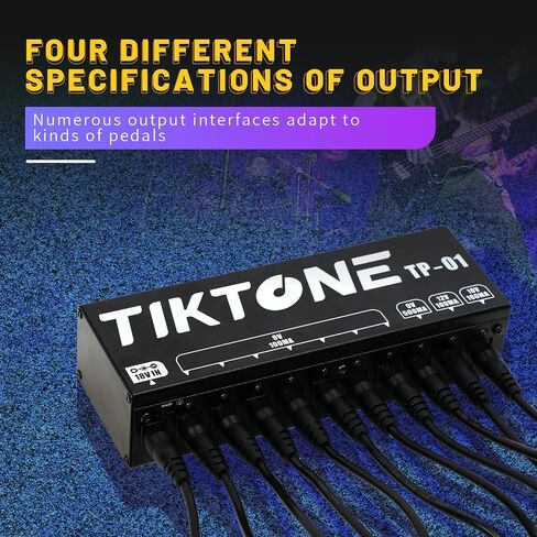 TIKTONE TP-01 Guitar Pedal Power Supply 10 DC Outputs for 9V/12V/18V Effect Pedal in Saudi Arabia