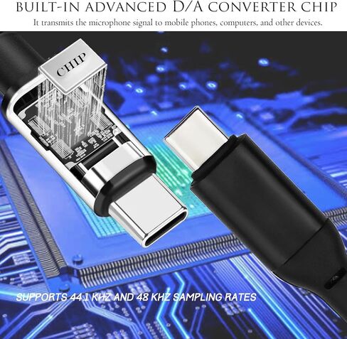 كابل JOMLEY USB C إلى XLR، كابل ميكروفون USB من النوع C إلى XLR أنثى، كابل استوديو توصيل وتشغيل ميكروفون لتسجيل الصوت، الكاريوكي، البث المباشر - 10 قدم/3 متر in Kuwait