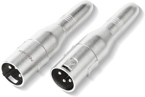 pegcabac XLR 3 Pin Male to 1/4" 6.35mm Female Jack Socket Audio Adapter, Professional Grade Conversion Adapters, Audio Cable Mic Cord Adapter Plug, Silver 4-Pcs in Kuwait