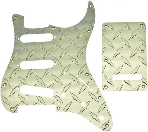 لوحة ألماس ممتازة من KAISH، 11 فتحة ST/Strat SSS، لوحة خدش من الألومنيوم مع لوحة خلفية، غطاء Tremolo Trem للأمريكي/المكسيكي FD Stratocaster فضي in Saudi Arabia