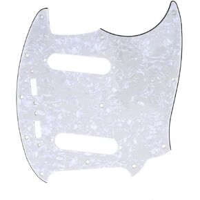 Musiclily Pro 12-Hole Guitar Pickguard for Fender American Mustang, 4Ply Tortoise Shell