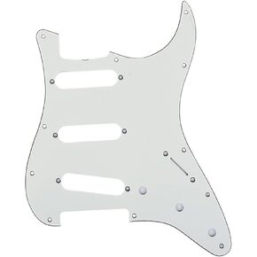 Musiclily Pro 11-Hole 60s 64 Vintage Style Strat SSS Pickguard for American Stratocaster Guitar, 3Ply Mint Green in Kuwait