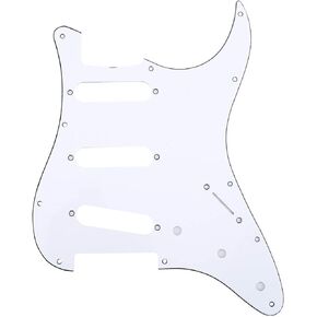 Musiclily Pro 11 فتحة 62 Strat SSS جيتار Pickguard لـ MIJ JPN Japan Stratocaster، 3Ply Parchment