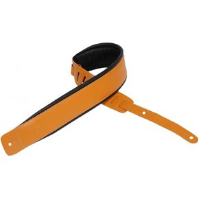 Levy's Leathers 3" Leather Guitar Strap with Foam Padding and Garment Leather Backing; Black (DM1PD-BLK) in Kuwait