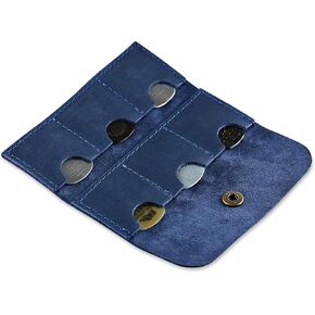 Leather Guitar Pick Holder, Guitar Pick Holder Case Bag, Plectrum Case Bag, Pick Cover, Gift for Guitar Players (Blue) in Saudi Arabia