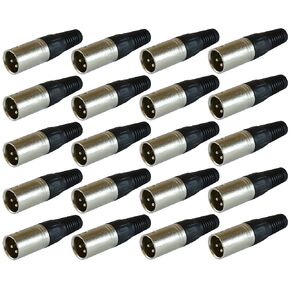 GLS Audio XLR Female Plugs Connectors XLR-F Plug - 4 Pack