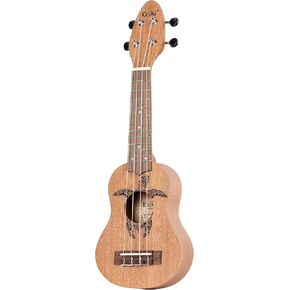 Ortega Guitars, 4-String Keiki Series Sopranino Ukulele with Turtle Etching, Right, Transparent ocean blue, (K1-BL) in Kuwait