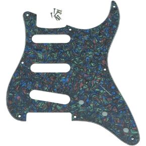 KAISH 8 Hole Vintage Strat/ST Style Pick Guard SSS Guitar Pickguard for USA/Mexico Stratocaster/Strat Abalone Pearl