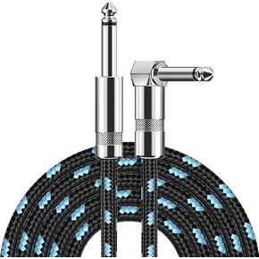 كابل جيتار SOTESIN بطول 20 قدمًا كابل جيتار 𝐀𝐦𝐩 𝐂𝐨𝐫𝐝 كابل جيتار كهربائي احترافي 1/4 كابل زاوية قائمة إلى مستقيمة للجيتار، الجهير، لوحة المفاتيح، الخلاط، مكبر الصوت (أسود أحمر) in Kuwait