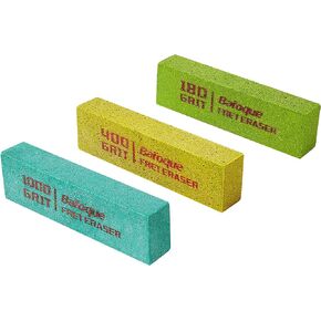 Guitar Fret Erasers, Fret Polishing Abrasive Rubber Blocks, Fret Cleaner Kit, Fret Polish Kit for Fretwire String and Metal, Set of 5 Grits (180 & 400 & 1000 & 1500 & 2000 Grit)