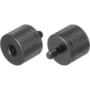 MECCANIXITY Mic Stand Adapter 1/4 Female x M8 Male Camera Screw Thread Adapter for Microphone Tripod Stand Black 2 Pack