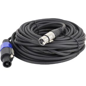 HBU Pack of 2 30 Feet Speakon Male to XLR Female Cable - 2pcs 30ft. Speak-ON Type Plug to 3 Pole XLR Audio Jack Extension Cable - Compatible Studio Stage Mic Microphone Recording Connection Wire in Kuwait
