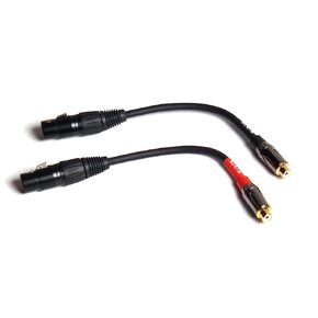 WJSTN XLR to RCA Cable XLR Female to RCA Male Adapter RCA Male to 3 Pin XLR Female Plug HiFi Audio Unbalanced Adapter Cable 2Pack/6 inches (XLR Female to RCA Male)