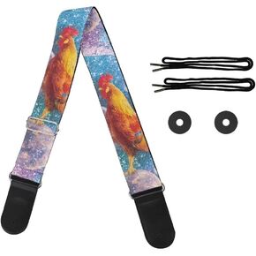 Horeset Red Lip Kiss Print Guitar Strap Universal Stylish Guitar Accessories for Bass,Electric & Acoustic Guitars