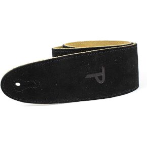 Perris Leathers Suede Guitar Strap Soft - Guitars: Bass | Acoustic | Electric | 3.5" Inch Leather Width & Adjustable Length 44.5" to 53" Long, Black in Kuwait