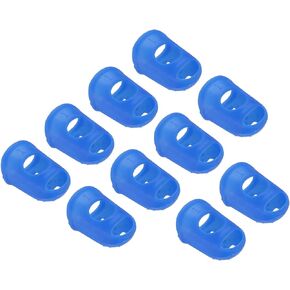 PATIKIL Finger Tips Anti Slip Fingertip Protector, 10 Pack 25mm Silicone Finger Guard for Paper Sorting Sewing Guitar Playing, Pink S Size