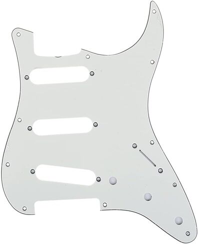 Musiclily Pro 11-Hole 60s 64 Vintage Style Strat SSS Pickguard for American Stratocaster Guitar, 3Ply Mint Green in Kuwait