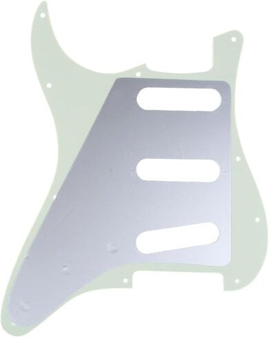 Musiclily Pro 11-Hole 60s 64 Vintage Style Strat SSS Pickguard for American Stratocaster Guitar, 3Ply Mint Green in Saudi Arabia