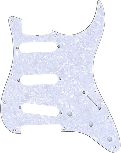 Musiclily Pro 11-Hole 60s 64 Vintage Style Strat SSS Pickguard for American Stratocaster Guitar, 3Ply Mint Green in Saudi Arabia