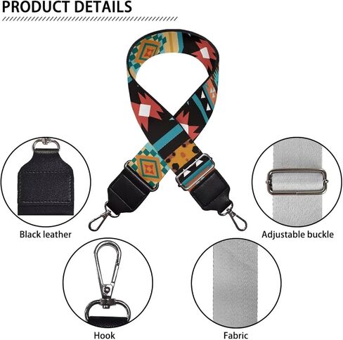 TODIYADDU Colorful Mushroom Star Interchangeable Straps Handbag Straps Crossbody Suitable for Outdoor Travel Mom Fit for Purses Canvas Bag Guitar Instrument in Saudi Arabia
