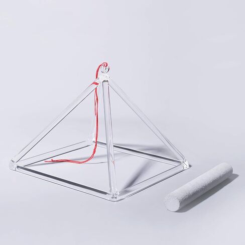Sound Healing Crystal Singing Bowl Quartz Crystal Singing Pyramid 9'' With Free Suede Stick in Saudi Arabia
