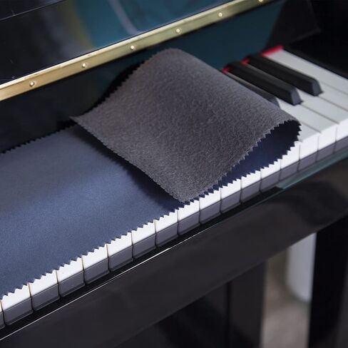 Mooson Piano Keyboard Anti-Dust Cover High Technology Fabric Key Cover Cloth Fit For Upright Piano, Electric Piano & Grand piano (Dark blue) in Saudi Arabia