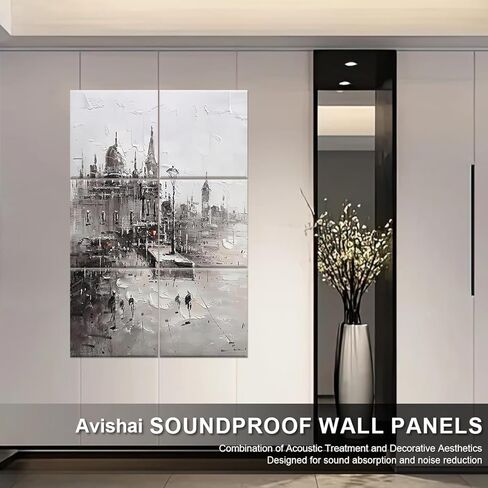 لوحات Avishai Art الصوتية، لوحات فنية جدارية صوتية مقاس 72 بوصة × 48 بوصة، 6 قطع من لوحات الحائط الصوتية الممتازة مع مادة لاصقة، لاستوديوهات التسجيل والمنازل. (بوند الهادئ) in Kuwait