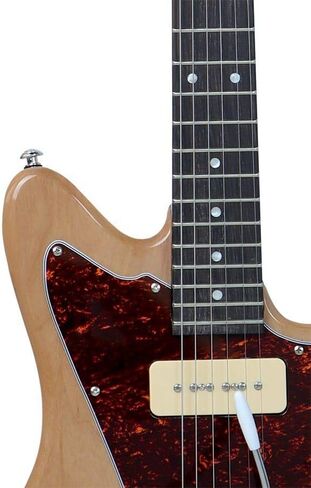 Monoprice Indo Series 6 String Alder-Body Electric Guitar, Right, Blue (610887) in Kuwait