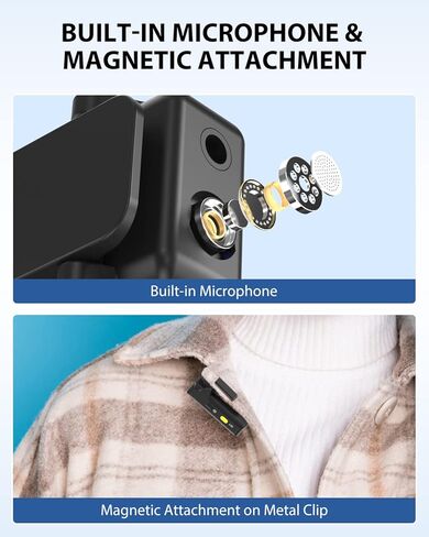 مجموعة تسجيل الفيديو للهواتف الذكية FULAIM X5-VK مع ميكروفون لافالير لاسلكي، مجموعة أدوات تشغيل YouTube لكاميرا هاتف iPhone Android، مجموعة إنشاء المحتوى لتسجيل فيديو Tiktok والبث المباشر مع ضوء RGB in Kuwait