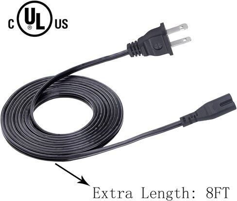 UL IEC C7 2 Prong Power Cord 8ft Replacement AC Cable for Nord C1 C2 Combo Organ Piano 88, Stage 3 88 Stage Keyboard,Electro 3 61 Keyboard,Electro Stage EX C2 Wave Stage Combo Organ Rack in Saudi Arabia