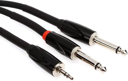 Roland Black Series 3.5mm TRS Male to Dual 1/4-Inch TS Male - 5 Foot (RCC-5-3528V2) in Kuwait