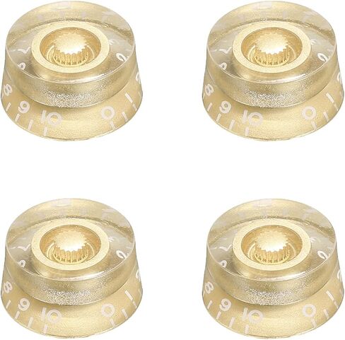 PATIKIL Electric Guitar Top Hat Knobs Speed Volume Tone Control Knobs 6mm/0.24" Gold for LP Style Electric Guitar Bass Musical Instrument Parts Replacement Pack of 4 in Saudi Arabia