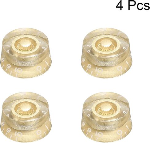 PATIKIL Electric Guitar Top Hat Knobs Speed Volume Tone Control Knobs 6mm/0.24" Gold for LP Style Electric Guitar Bass Musical Instrument Parts Replacement Pack of 4 in Saudi Arabia