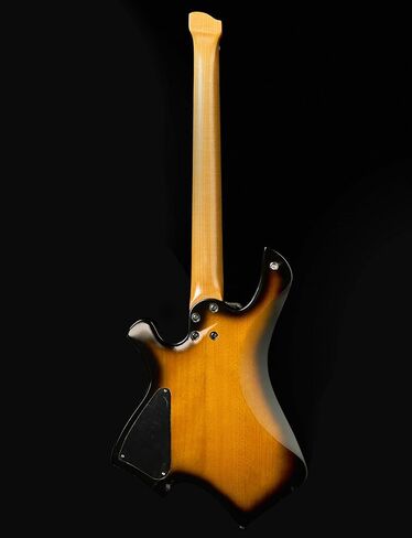 Censtar Headless Guitar,6 String Solid Body Travel Guitar,Roasted Maple Neck and Mahogany Body Stainless Steel Frets Guitar,24 Frets Electric Guitar in Kuwait