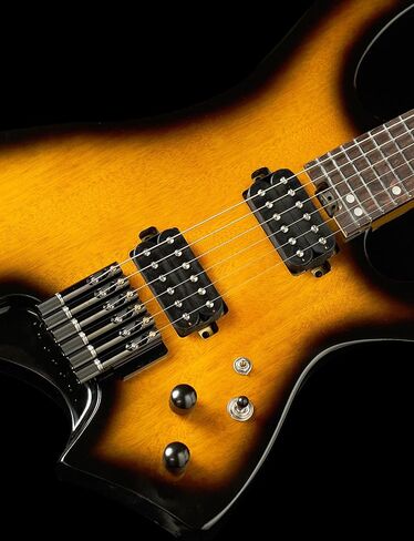 Censtar Headless Guitar,6 String Solid Body Travel Guitar,Roasted Maple Neck and Mahogany Body Stainless Steel Frets Guitar,24 Frets Electric Guitar in Kuwait