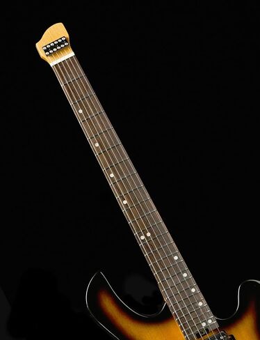 Censtar Headless Guitar,6 String Solid Body Travel Guitar,Roasted Maple Neck and Mahogany Body Stainless Steel Frets Guitar,24 Frets Electric Guitar in Kuwait