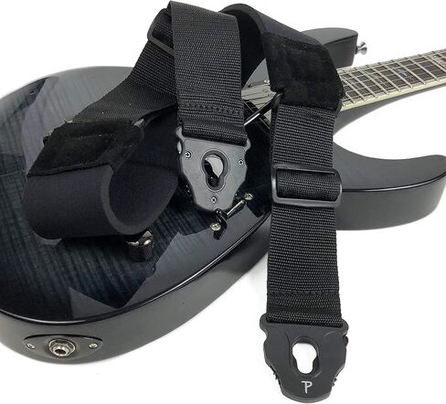 Perri's Leathers Ltd.- Locking Ends Guitar Straps- Nylon- Black- Adjustable- For Electric/Acoustic/Bass Guitars in Saudi Arabia