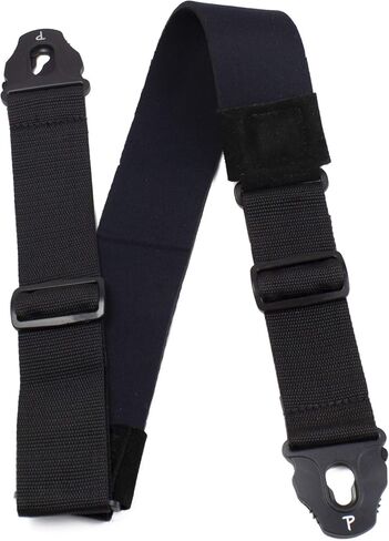 Perri's Leathers Ltd.- Locking Ends Guitar Straps- Nylon- Black- Adjustable- For Electric/Acoustic/Bass Guitars in Saudi Arabia