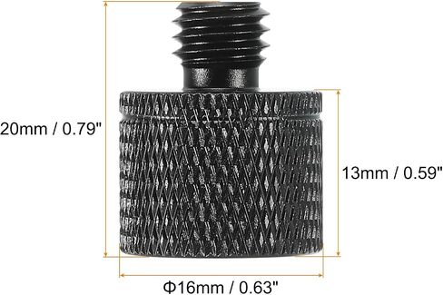 MECCANIXITY Mic Stand Adapter 3/8 Female to M6 Male Camera Screw Thread Adapter for Microphone Tripod Stand Black in Kuwait
