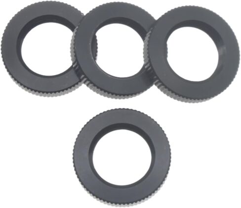 FDXGYH 4 Pcs 1/4"-20 Microphone Stand Nut Knurled Lock Nut Black Jam Nut for Microphone Photographic Equipment in Saudi Arabia