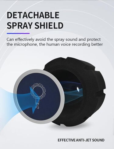 فلتر بوب ميكروفون أسود من micfuns F1 (أزرق) in Kuwait