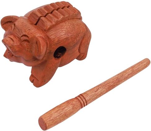 أدوات قرع Guiros خنزير خشبي، خنزير خشبي آلة موسيقية ديكور المنزل يدويا الديكور خنزير خشبي 3.75 بوصة in Kuwait