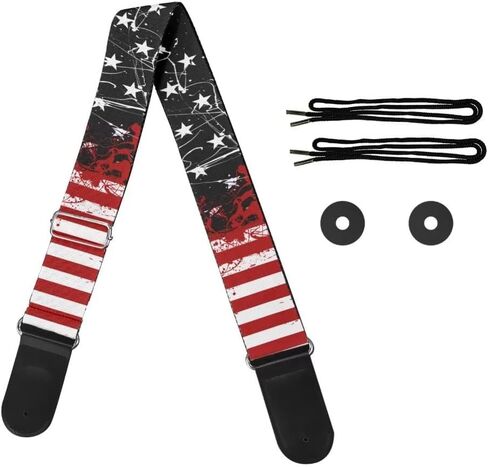 Horeset Red Lip Kiss Print Guitar Strap Universal Stylish Guitar Accessories for Bass,Electric & Acoustic Guitars in Saudi Arabia