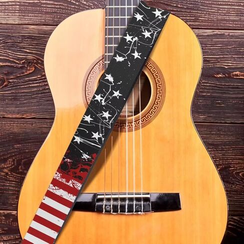 Horeset Red Lip Kiss Print Guitar Strap Universal Stylish Guitar Accessories for Bass,Electric & Acoustic Guitars in Saudi Arabia