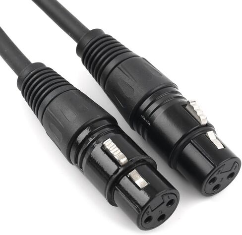 NANYI XLR أنثى إلى أنثى كابل ميكروفون مقسم XLR إلى XLR كابلات التصحيح، 3 دبوس XLR أنثى إلى أنثى كابل ميكروفون DMX كابل التصحيح مع النحاس الخالي من الأكسجين، (5FT) in Kuwait