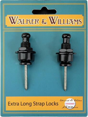 أقفال حزام أسود طويل للغاية من Walker & Williams لأشرطة الجيتار السميكة in Saudi Arabia