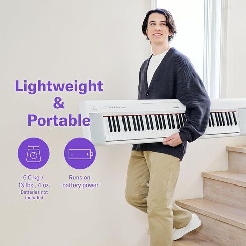 Yamaha 61-Key Piaggero Ultra-Portable Digital Piano, Black (NP15B) & FC5 Compact Sustain Pedal for Portable Keyboards, black in Saudi Arabia